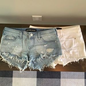 Express denim shorts
